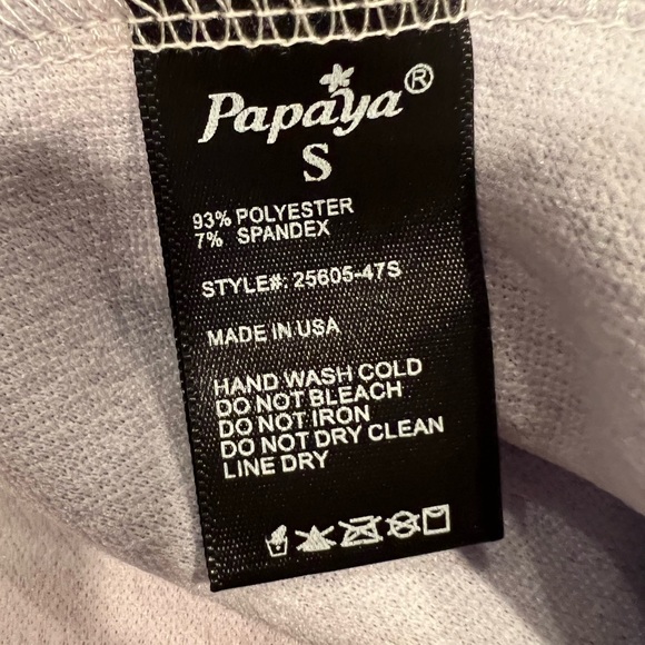 Papaya Red, White & Blue skirt size S, short, elastic waist, faded - Picture 7 of 9